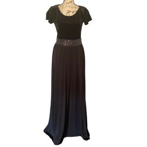 Velvet short sleeve maxi dress by Stage Accents size 4 vintage